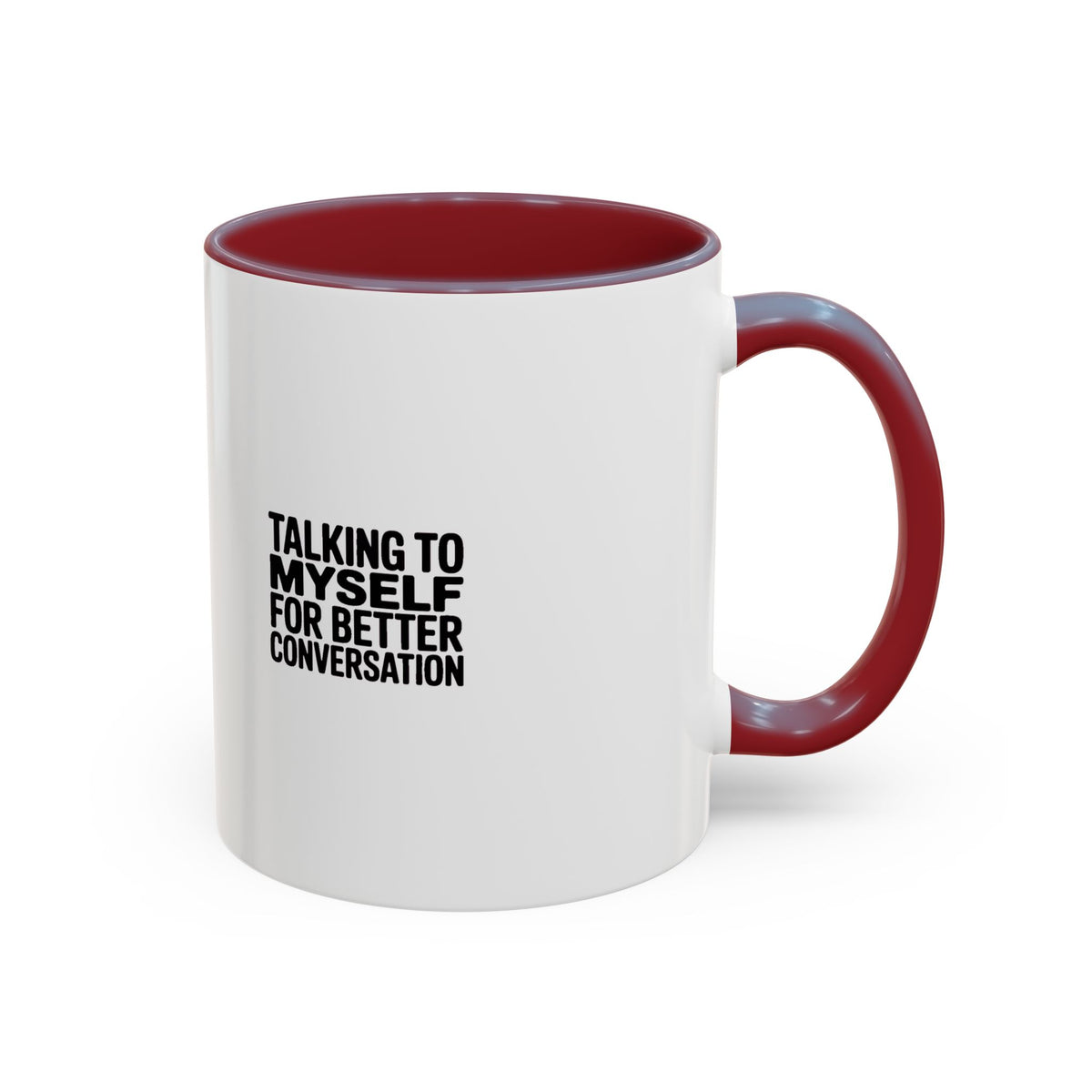 Talking To Myself For Better Conversation Mug, Funny Sarcastic Coffee Mug, Introvert Gift, Minimalist Typography Coffee Cup