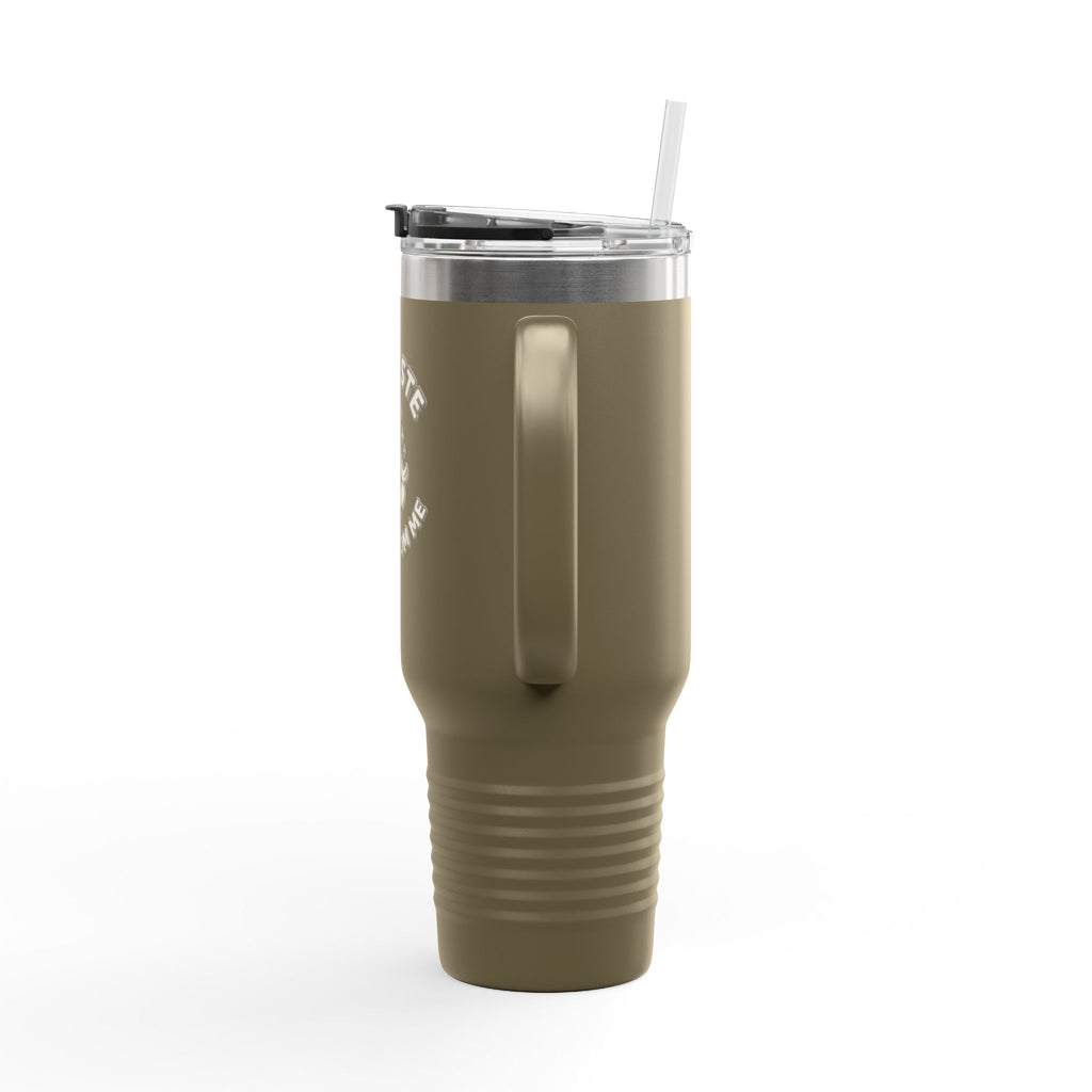 40oz Insulated Travel Mug — "Namaste Away From Me" Yoga Duck Stainless Tumbler