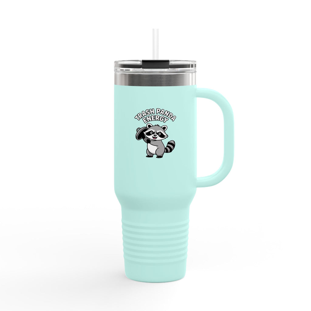 Trash Panda Energy Raccoon Tumbler, Funny Raccoon 40oz Travel Mug, Cute Mischievous Raccoon Cup, Trash Panda Gift with Straw