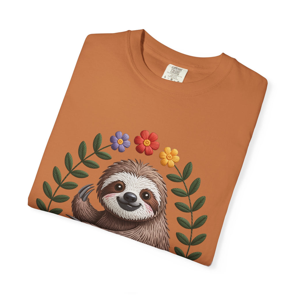 Floral Sloth T-Shirt