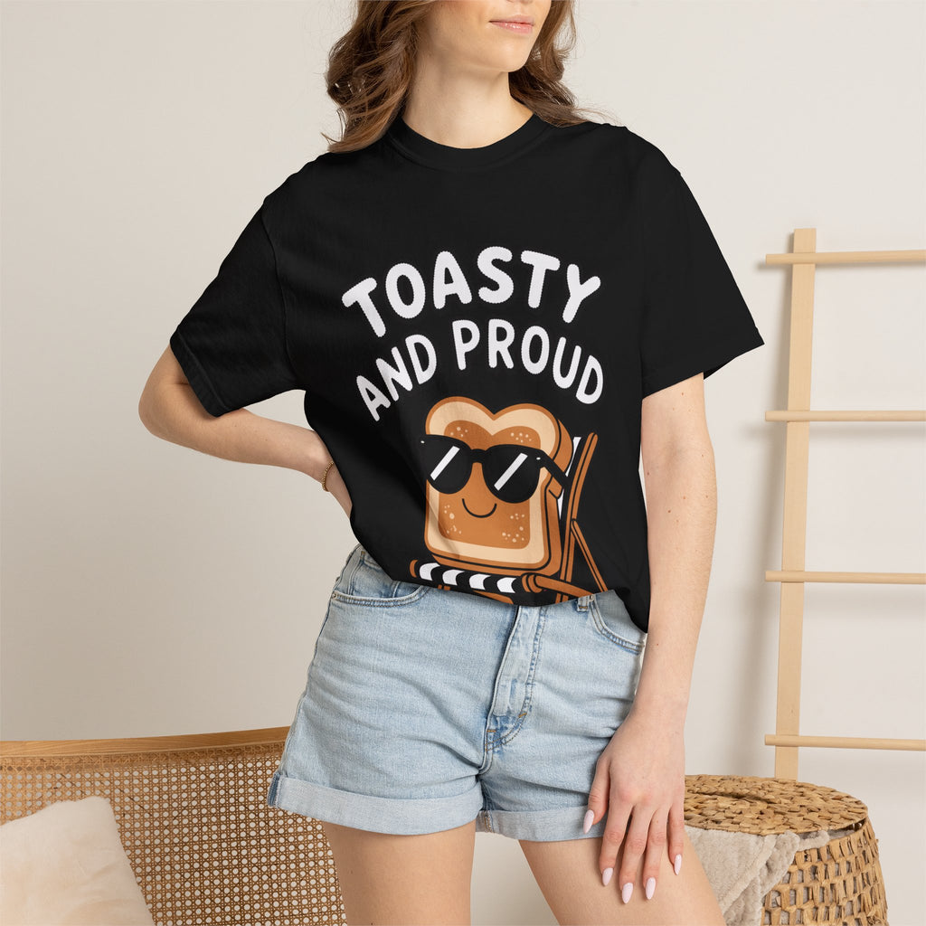 Toasty And Proud Bread Shirt, Funny Toast Sunglasses T-Shirt, Cute Beach Chair Bread Tee, Summer Vacation Gift