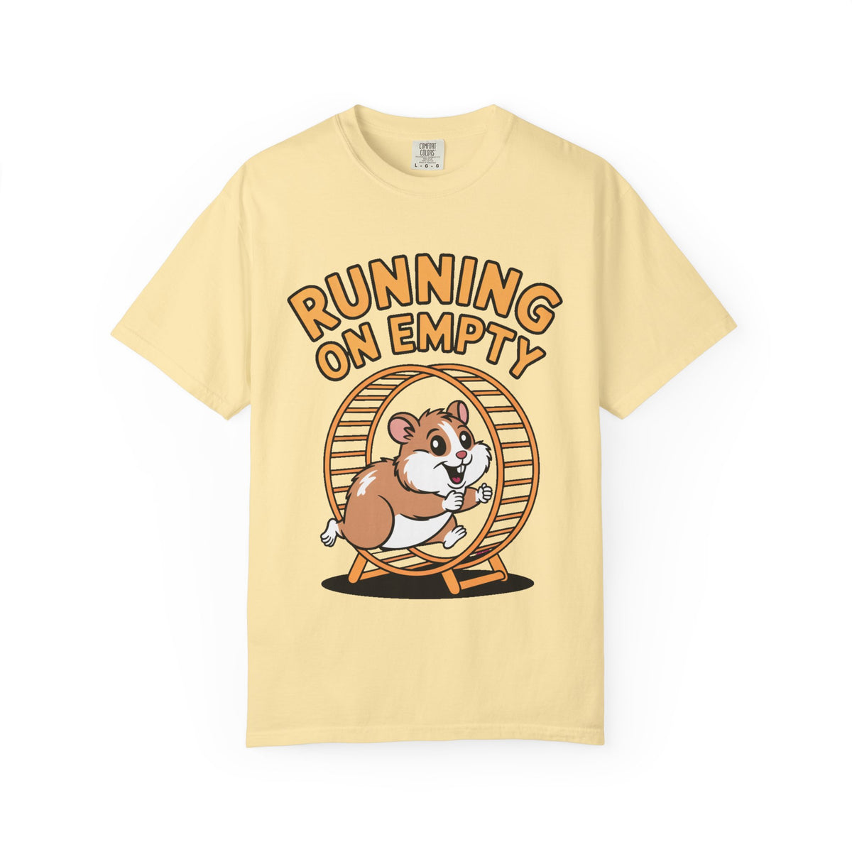 Running On Empty Hamster Shirt, Funny Tired Hamster T-Shirt, Exhausted Wheel Runner Tee, Funny Gift for Tired Friend