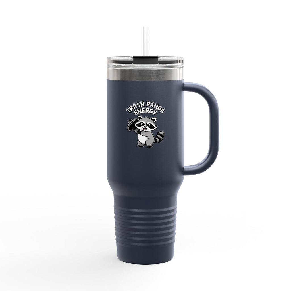 Trash Panda Energy Raccoon Tumbler, Funny Raccoon 40oz Travel Mug, Cute Mischievous Raccoon Cup, Trash Panda Gift with Straw