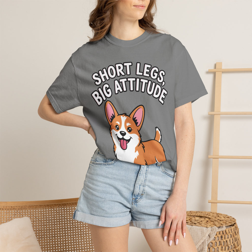 Short Legs Big Attitude Corgi Shirt, Funny Corgi T-Shirt, Cute Dog Lover Gift, Corgi Mom Dad Tee, Sassy Dog Graphic Shirt