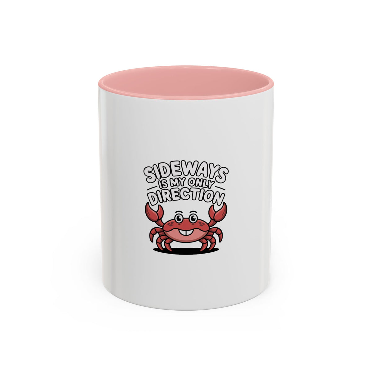 Funny Crab Mug, Sideways Is My Only Direction Coffee Mug, Cute Crab Lover Gift, Beach Ocean Animal Mug for Coffee Tea Lovers