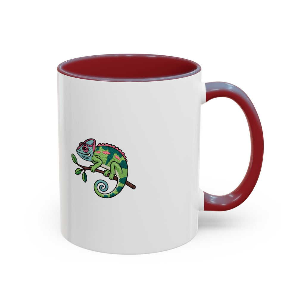 Cute Chameleon Mug, Cartoon Reptile Coffee Cup, Chameleon Lover Gift, Funny Lizard Ceramic Mug