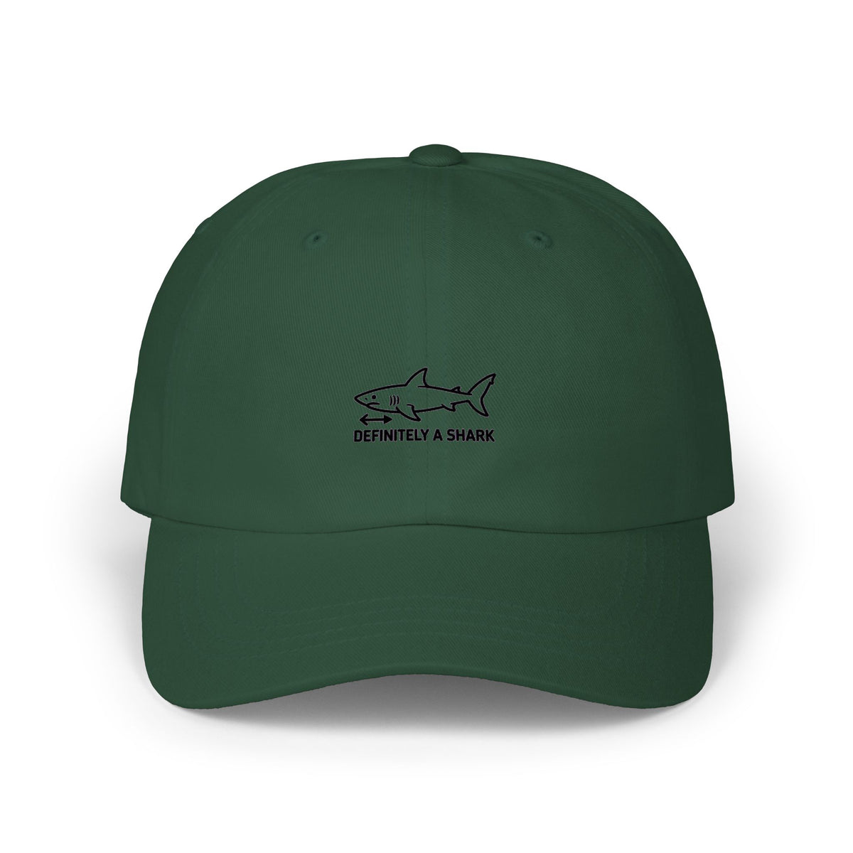 Definitely A Shark Diagram Dad Hat, Funny Deadpan Meme Cap, Sarcastic Shark Lover Gift, Embroidered Unstructured Baseball Cap