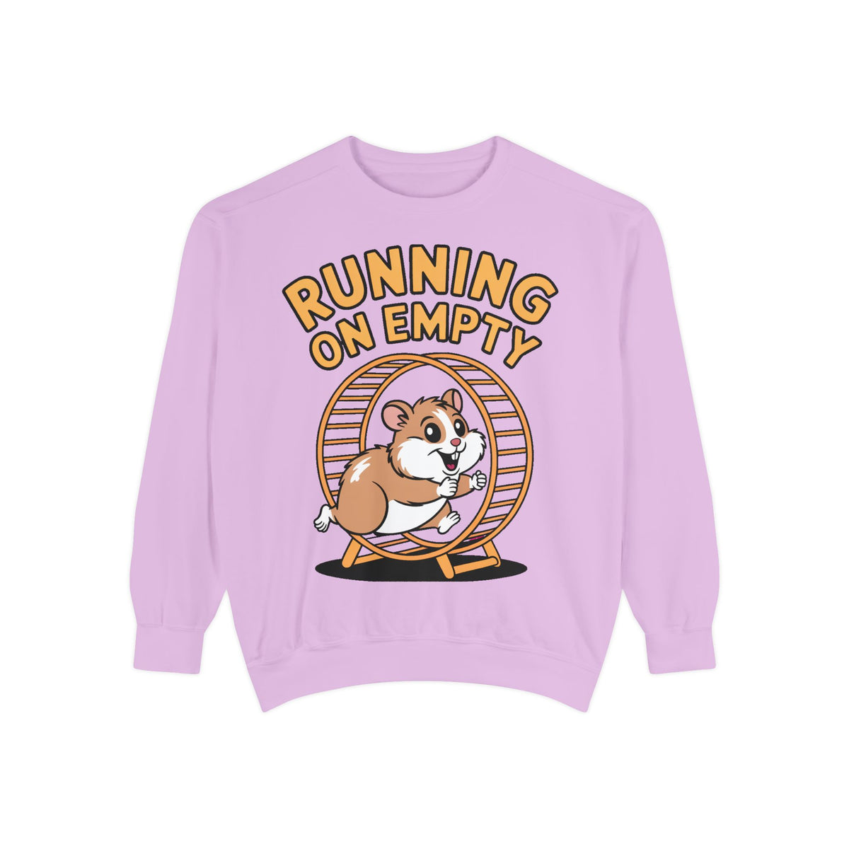 Running On Empty Hamster Sweatshirt, Funny Tired Hamster Crewneck, Cute Exhausted Wheel Shirt, Burnout Gift for Tired Mom Dad