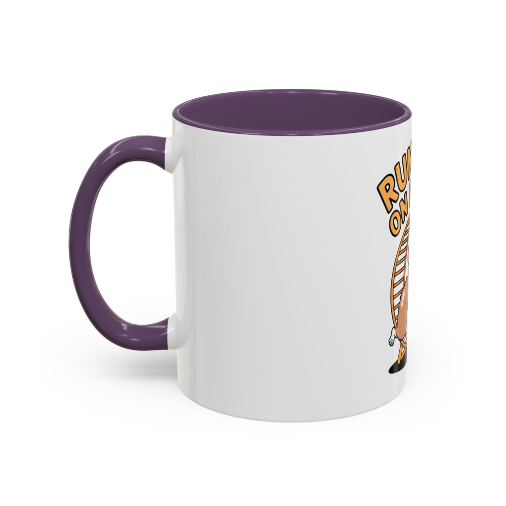 Running On Empty Hamster Mug, Funny Tired Hamster Coffee Cup, Cute Exhausted Wheel Runner Gift, Sarcastic Coffee Mug for Coworker