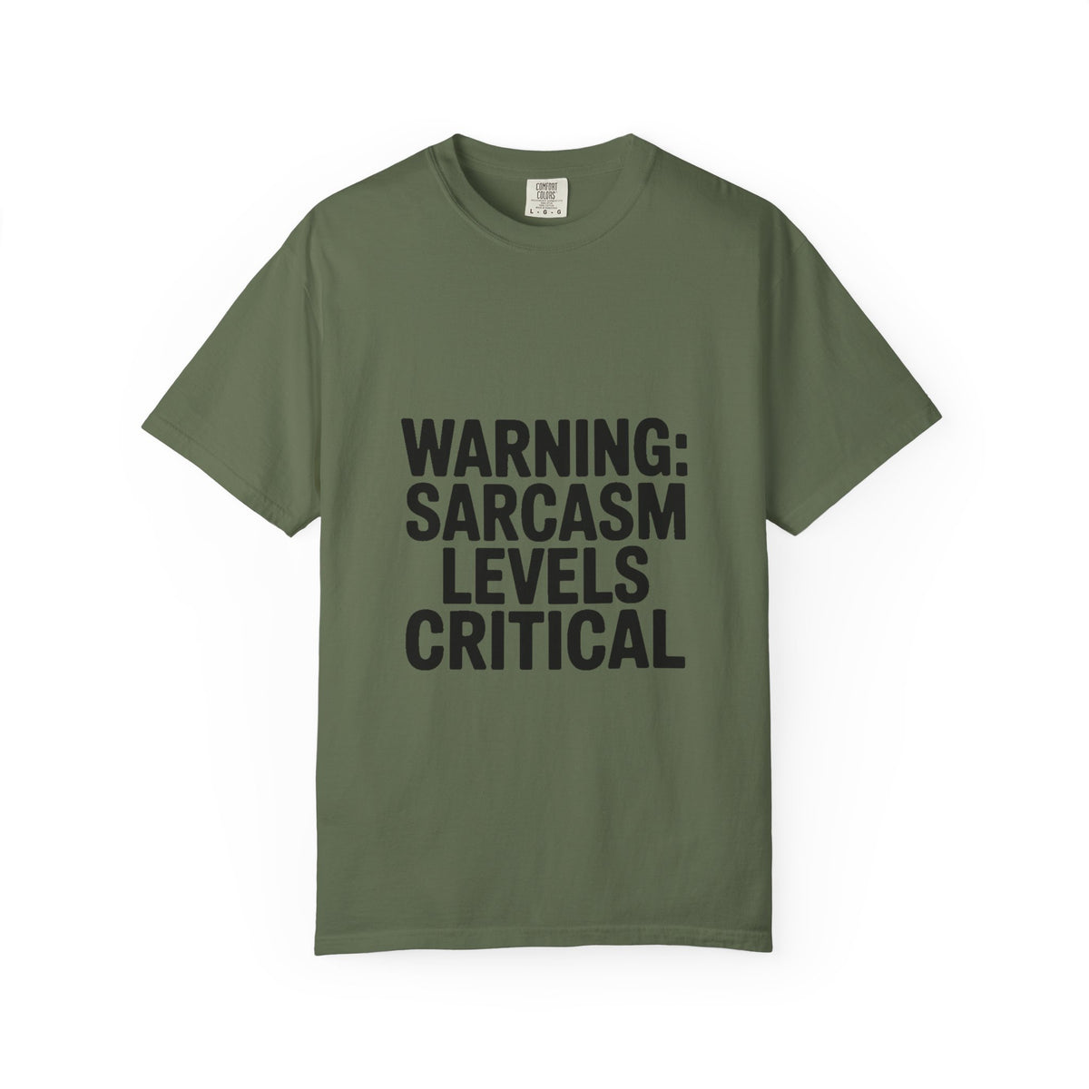 Warning Sarcasm Levels Critical Shirt, Funny Sarcastic T-Shirt, Bold Text Tee, Sarcasm Gift for Him Her, Funny Quote Shirt