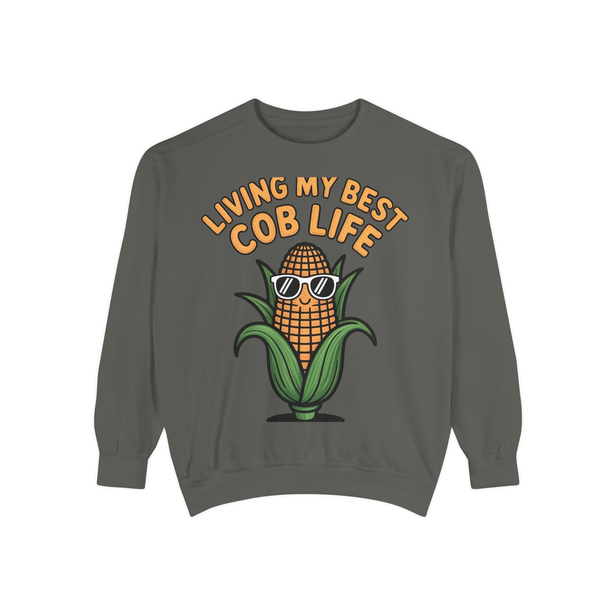 Best Cob Life Corn Sweatshirt, Funny Corn Sunglasses Crewneck, Cute Vegetable Pun Shirt, Garden Lover Gift, Embroidered Patch Style
