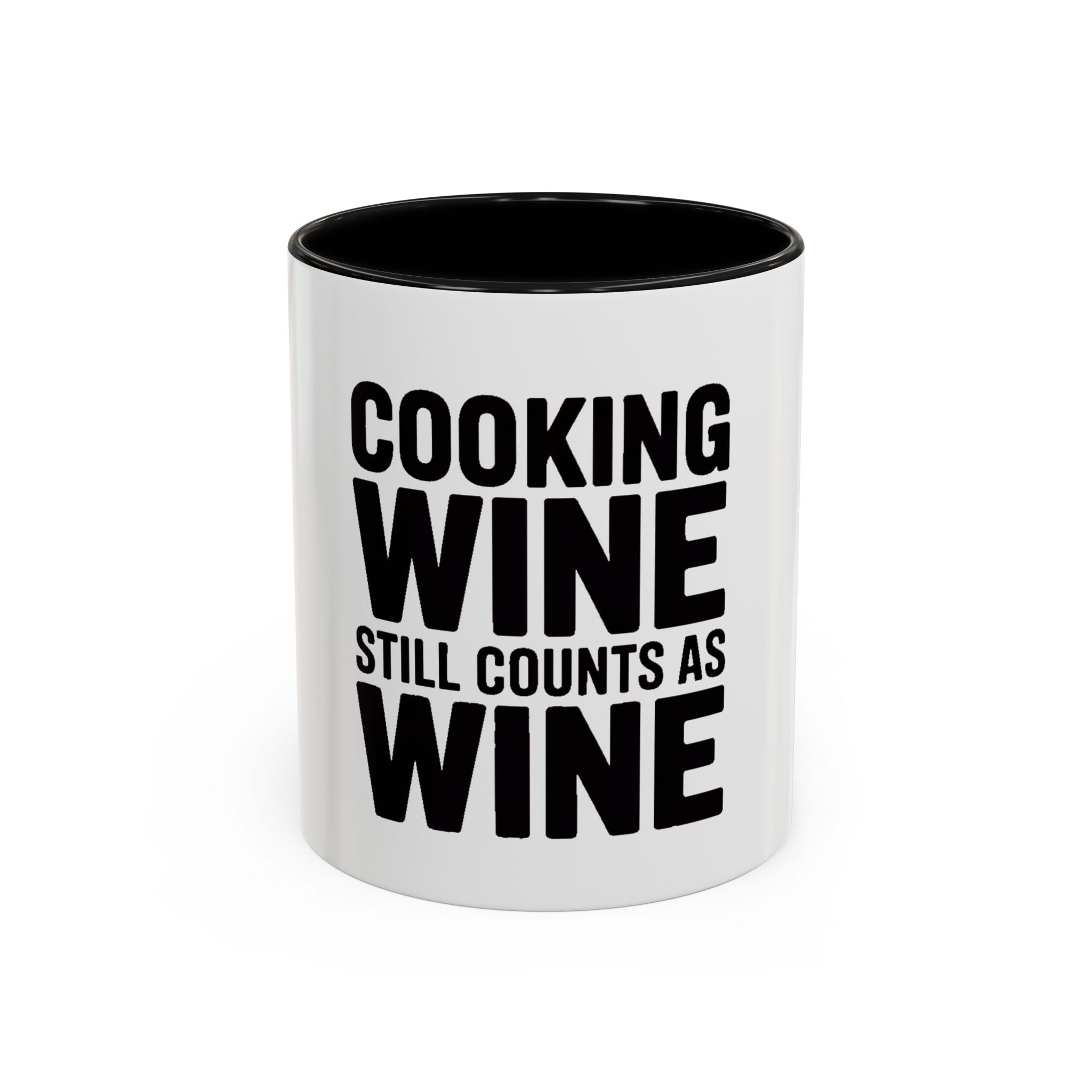 Cooking Wine Still Counts Mug, Funny Wine Lover Gift, Sarcastic Kitchen Mug, Bold Typography Coffee Cup, Gift for Wine Mom