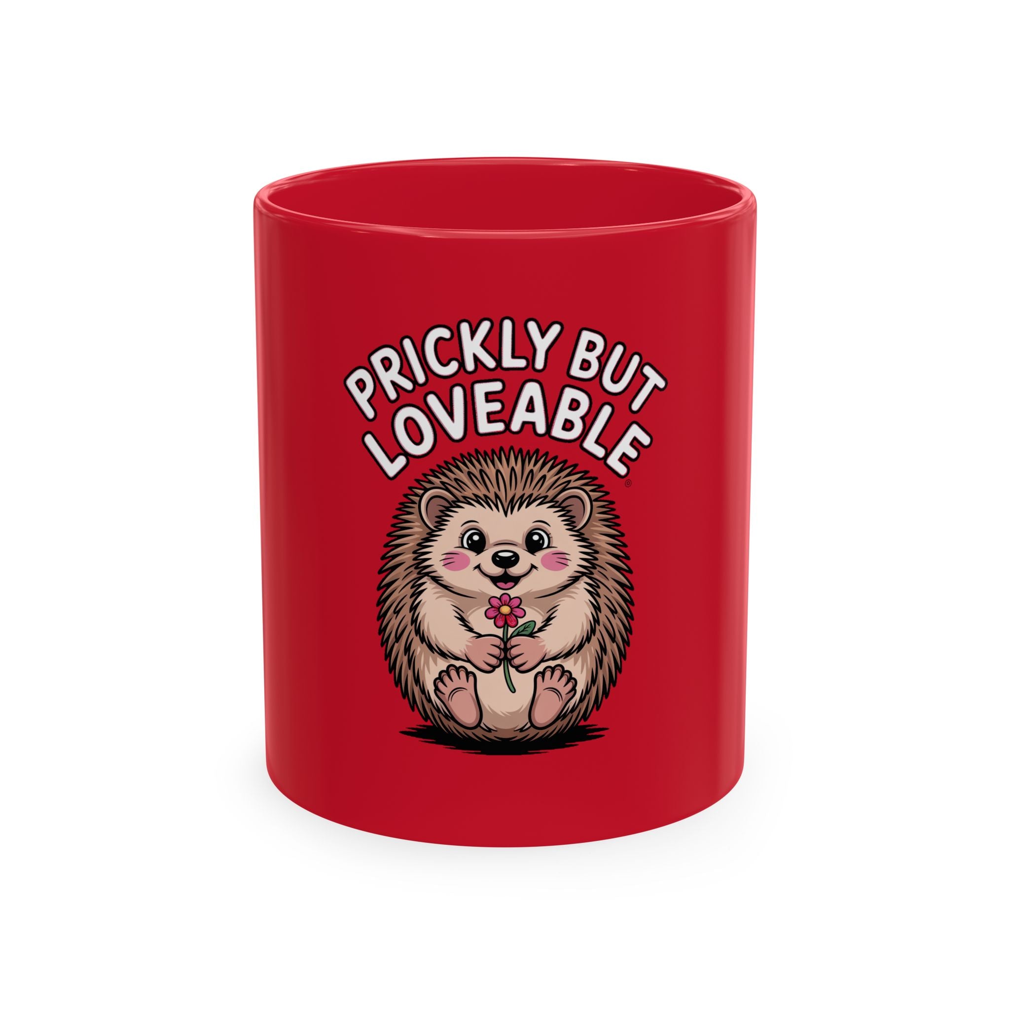 Prickly But Loveable Hedgehog Mug, Cute Hedgehog Coffee Cup, Funny Animal Lover Gift, Hedgehog Lover Present