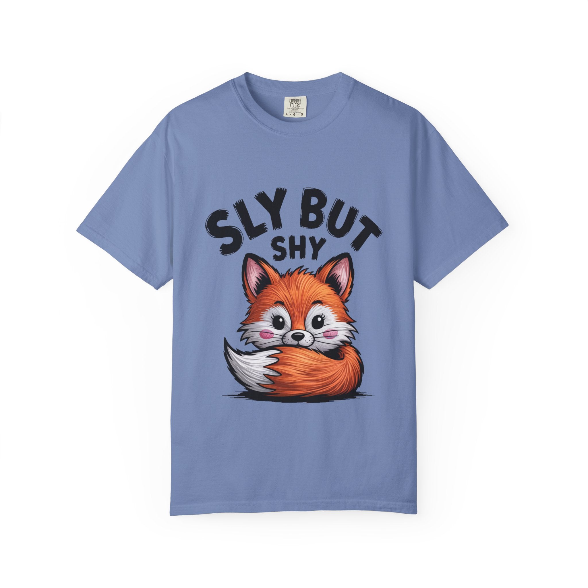 Sly But Shy Fox Shirt, Cute Cartoon Fox T-Shirt, Funny Blushing Fox Tee, Shy Animal Lover Gift, Cottagecore Fox Graphic Shirt