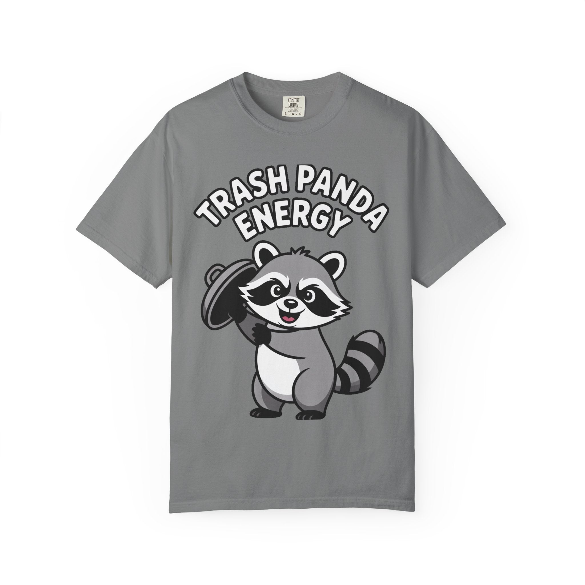 Trash Panda Energy T-Shirt, Funny Raccoon Shirt, Cute Raccoon Graphic Tee, Trash Panda Lover Gift, Unisex Garment Dyed Tee