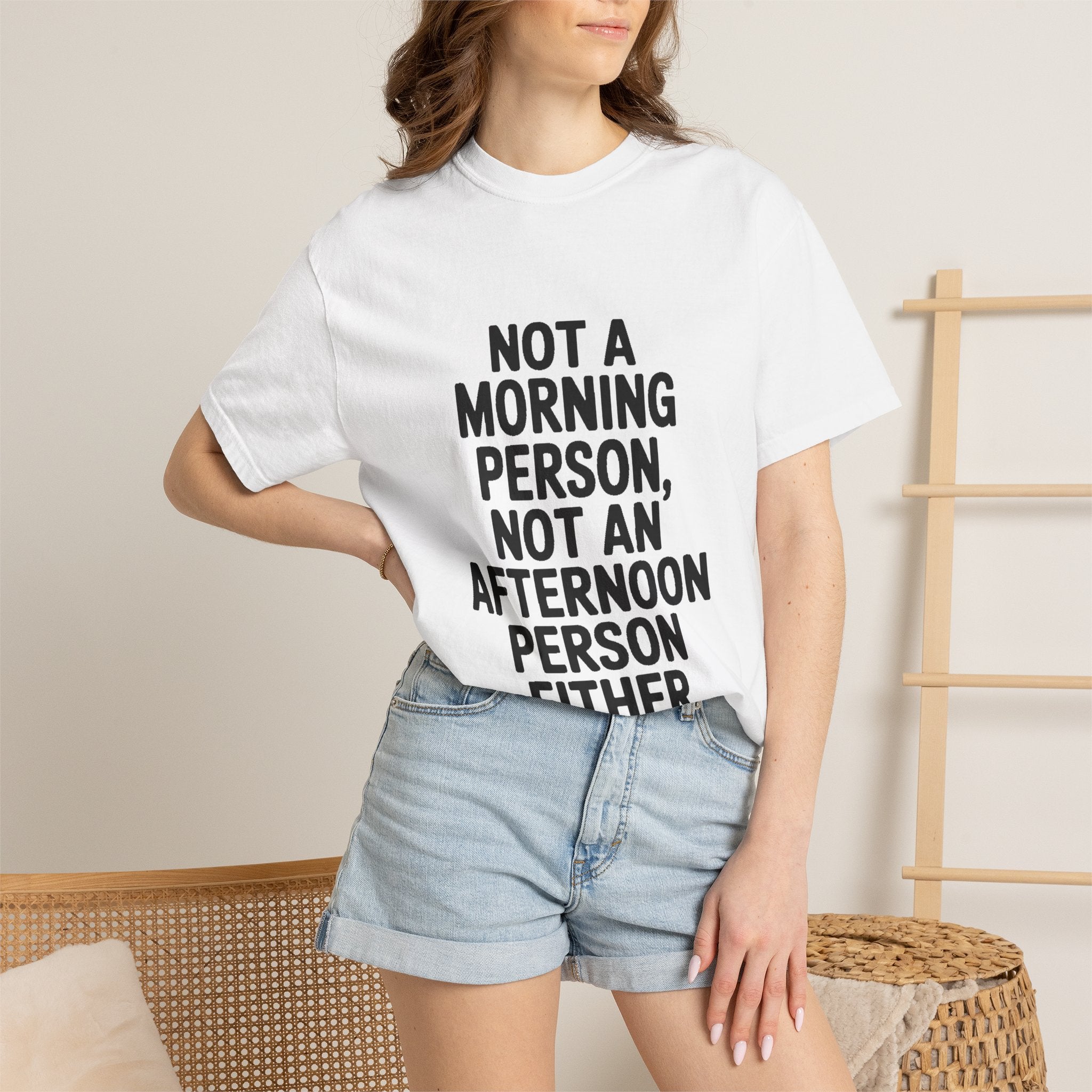 Not A Morning Person Shirt, Funny Sarcastic T-Shirt, Not An Afternoon Person Either Tee, Anti Social Gift