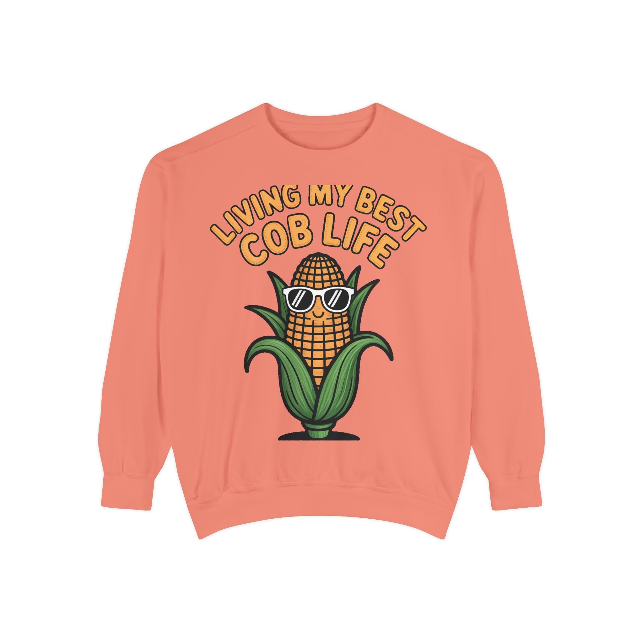 Best Cob Life Corn Sweatshirt, Funny Corn Sunglasses Crewneck, Cute Vegetable Pun Shirt, Garden Lover Gift, Embroidered Patch Style