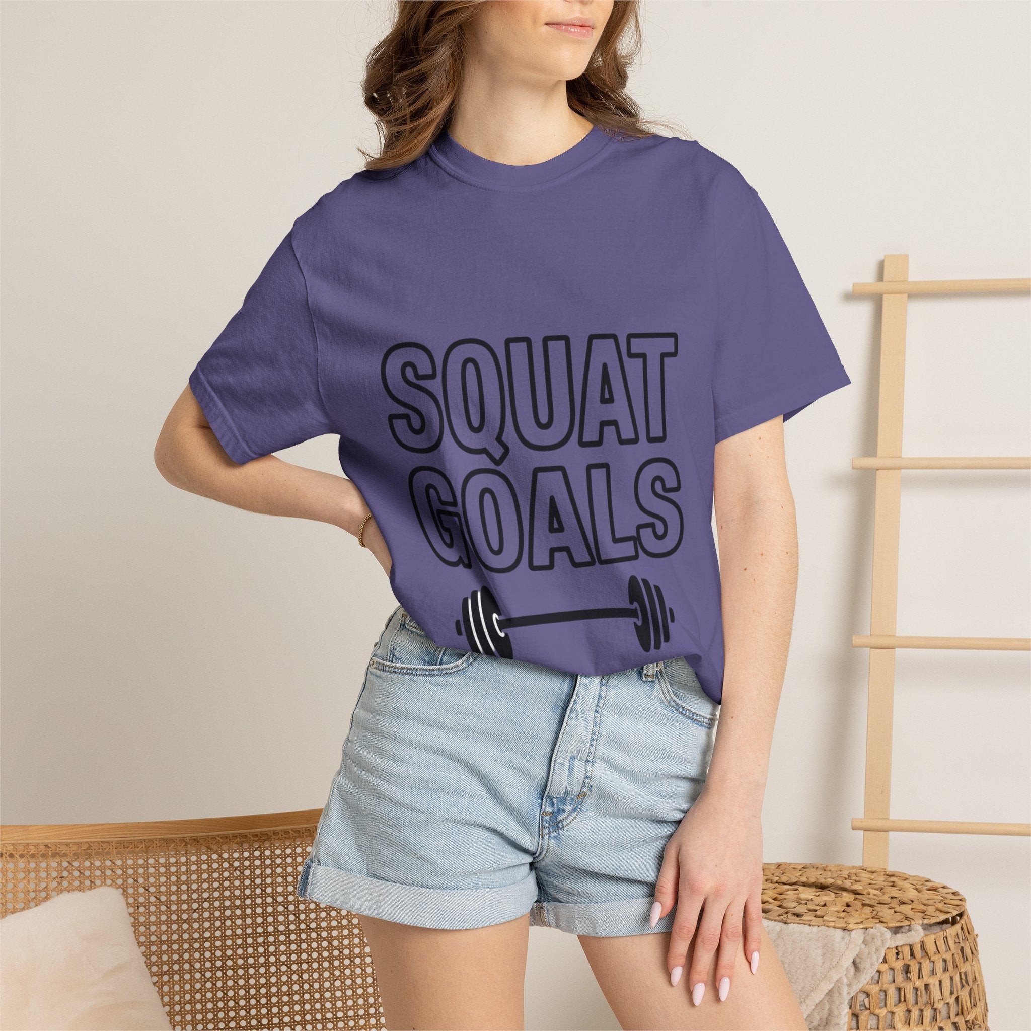 Squat Goals Shirt, Funny Gym T-Shirt, Barbell Workout Tee, Weightlifting Gift, Fitness Motivation Shirt, Squat Day Lover Gift
