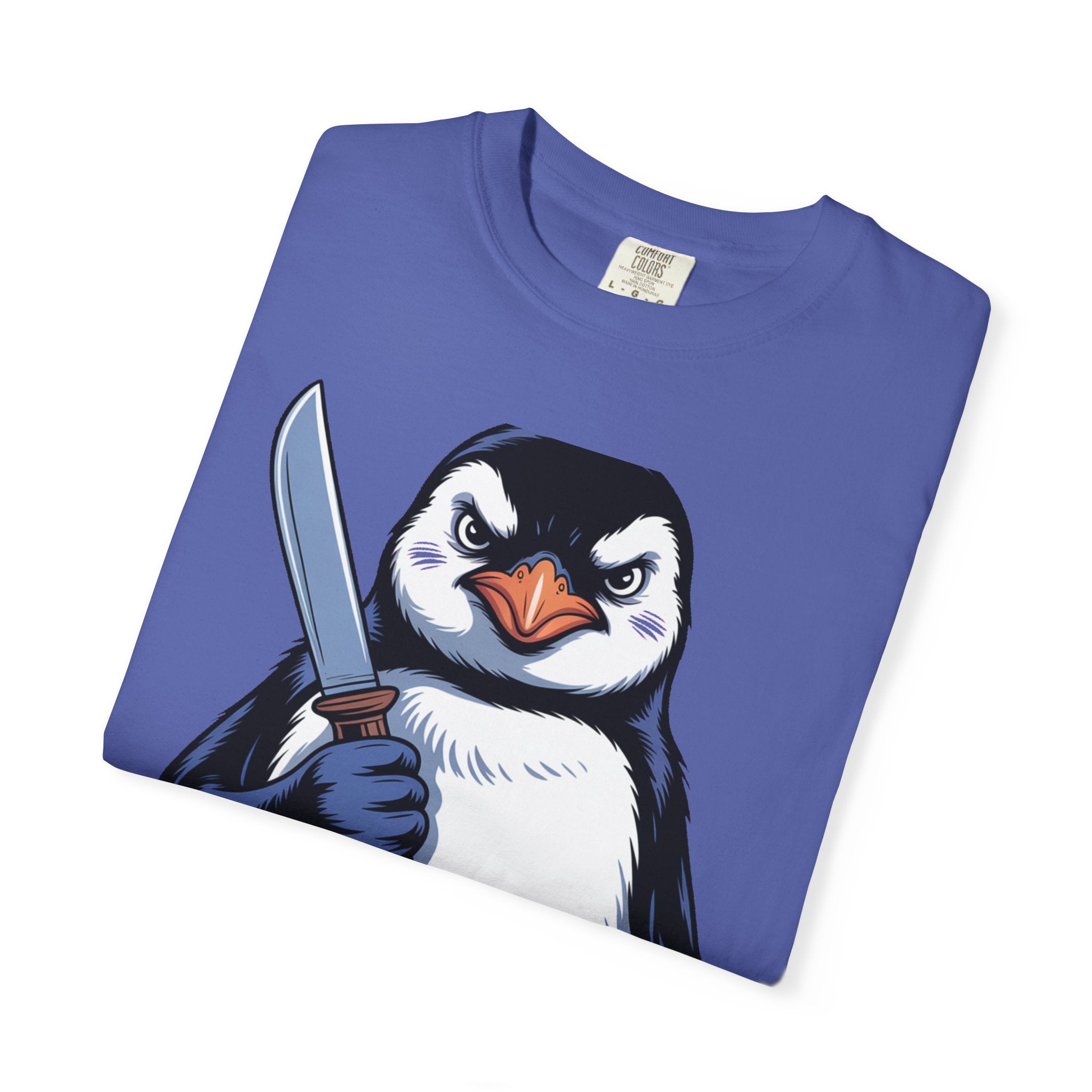 Funny Penguin Shirt, Pacifism Was Never An Option Tee, Dramatic Penguin With Knife T-Shirt, Sarcastic Meme Gift Shirt