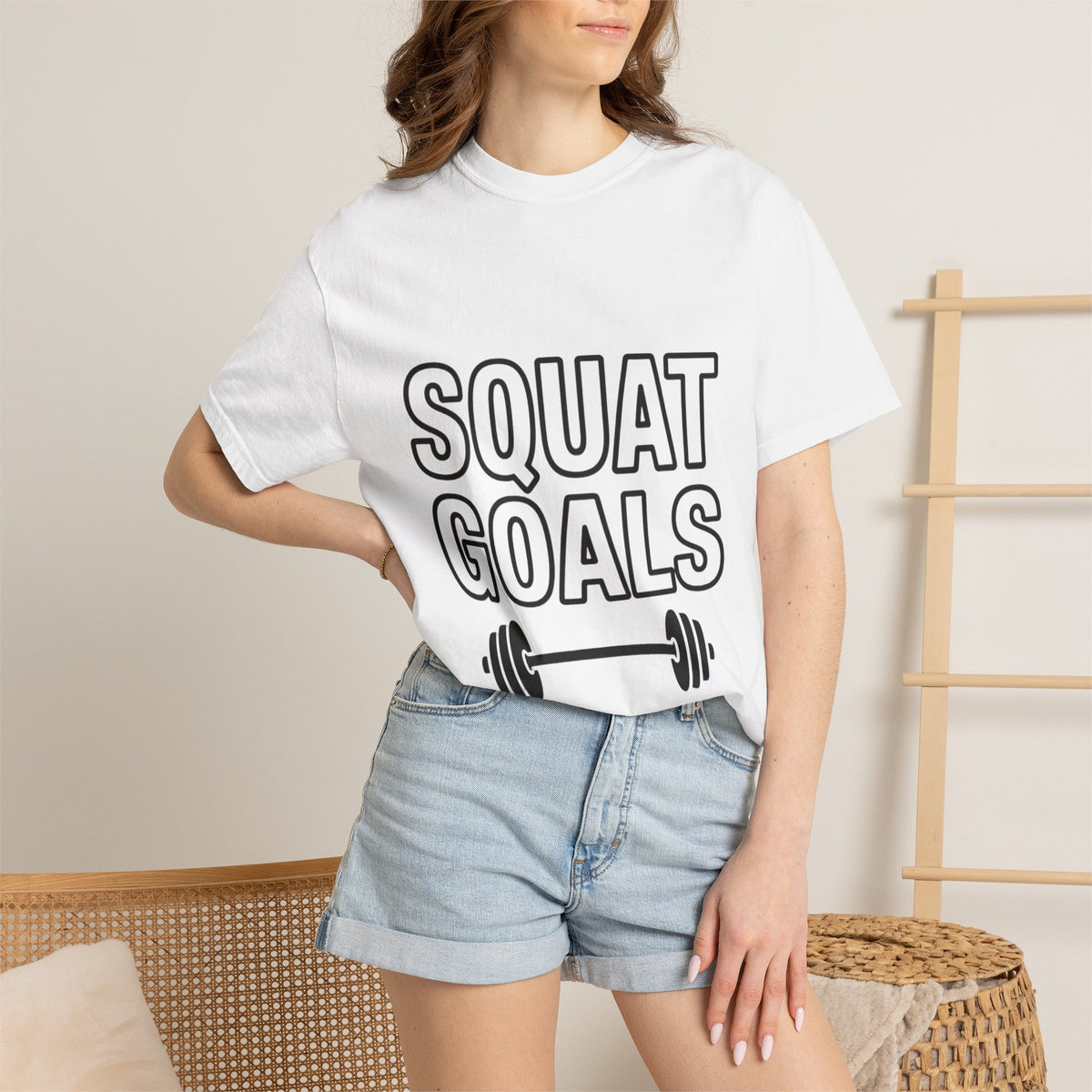 Squat Goals Shirt, Funny Gym T-Shirt, Barbell Workout Tee, Weightlifting Gift, Fitness Motivation Shirt, Squat Day Lover Gift