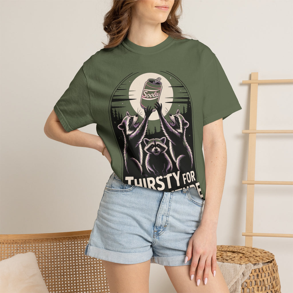 Thirsty For Adventure Raccoons Shirt, Funny Vintage Raccoon T-Shirt, Retro Soda Poster Tee, Camping Gift