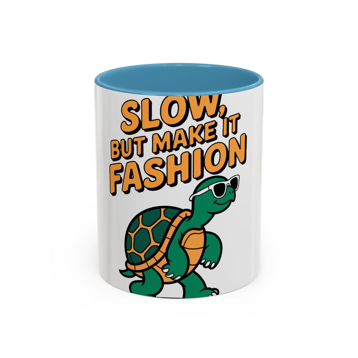 Slow But Fashion Turtle Mug, Funny Sunglasses Turtle Coffee Cup, Cute Turtle Lover Gift, Sassy Animal Mug for Coffee Tea Lovers
