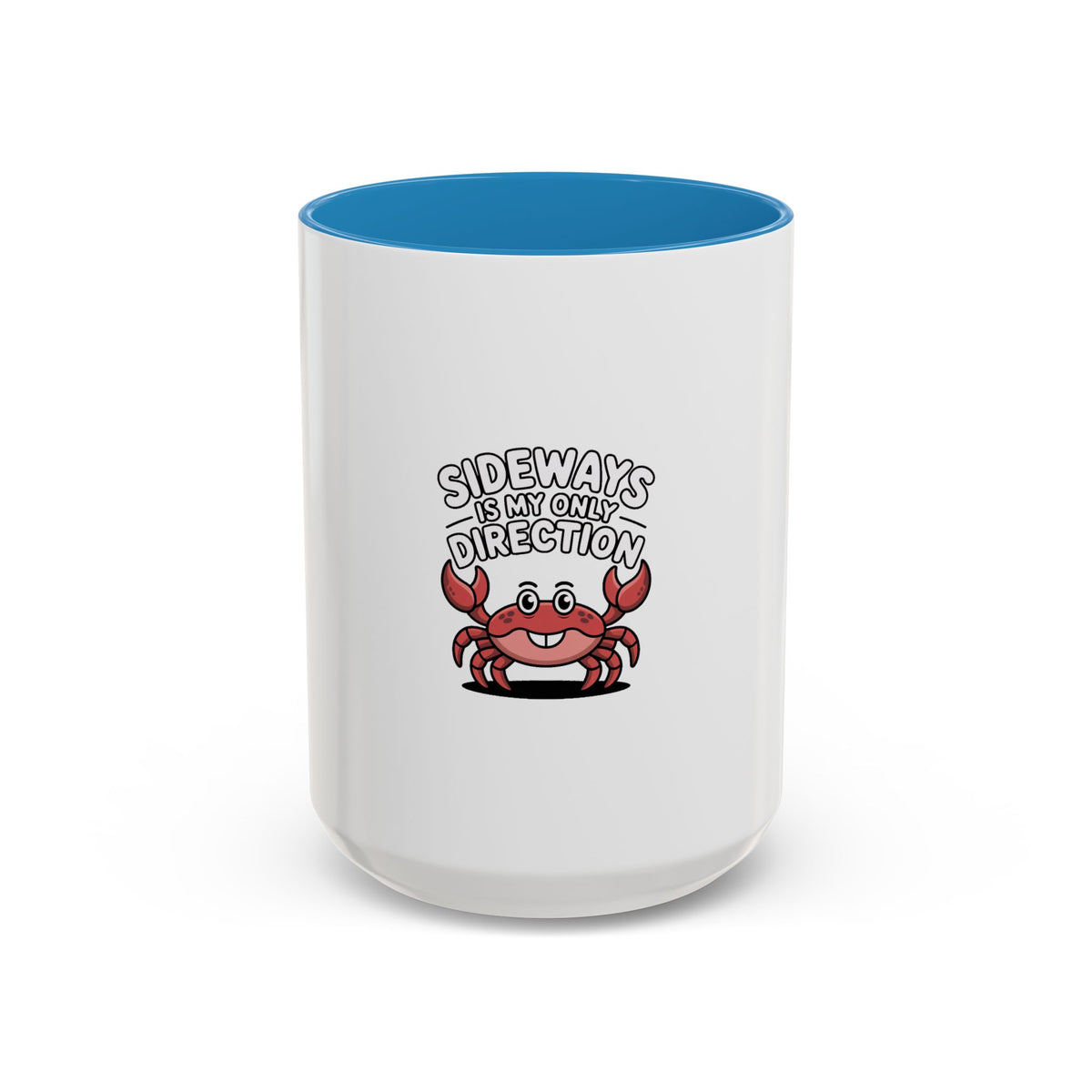 Funny Crab Mug, Sideways Is My Only Direction Coffee Mug, Cute Crab Lover Gift, Beach Ocean Animal Mug for Coffee Tea Lovers