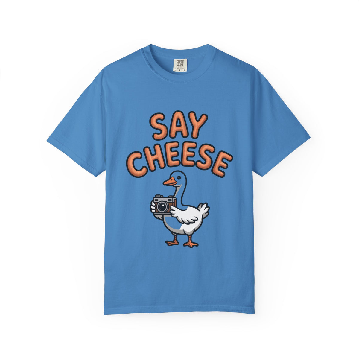 Say Cheese Goose Shirt, Funny Camera Goose T-Shirt, Cute Cartoon Goose Lover Gift, Photography Shirt for Photographer