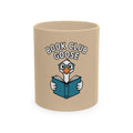 Book Club Goose Mug, Funny Reading Goose Coffee Cup, Bookworm Gift, Cute Bird Lover Mug, Librarian Gift Mug