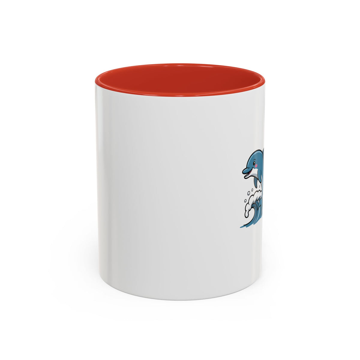 Cute Dolphin Mug, Jumping Dolphin Wave Coffee Mug, Ocean Lover Gift, Cartoon Dolphin Ceramic Cup, Beach Animal Lover Present