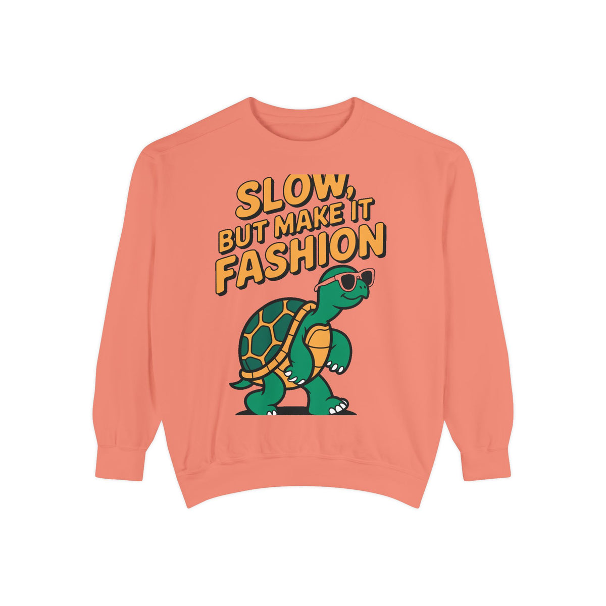 Funny Turtle Sweatshirt, Slow But Make It Fashion Crewneck, Cute Sunglasses Turtle Sweater, Retro Turtle Lover Gift