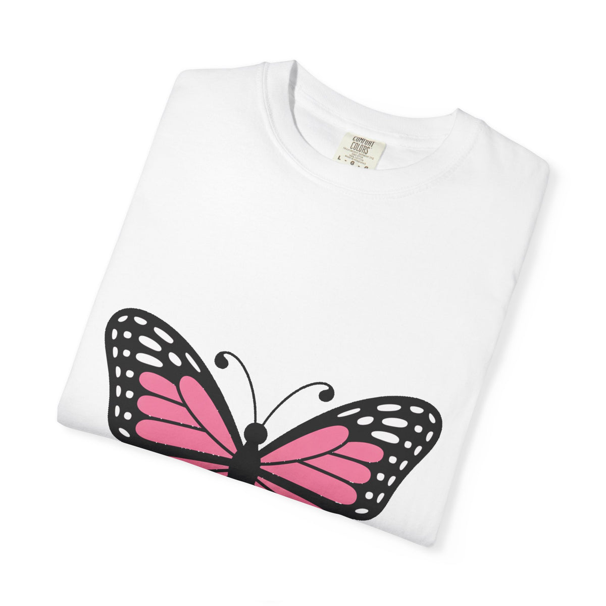 Butterfly T-Shirt, Cute Detailed Butterfly Graphic Tee, Nature Lover Gift, Embroidery-Style Butterfly Shirt, Garment-Dyed Unisex Tee