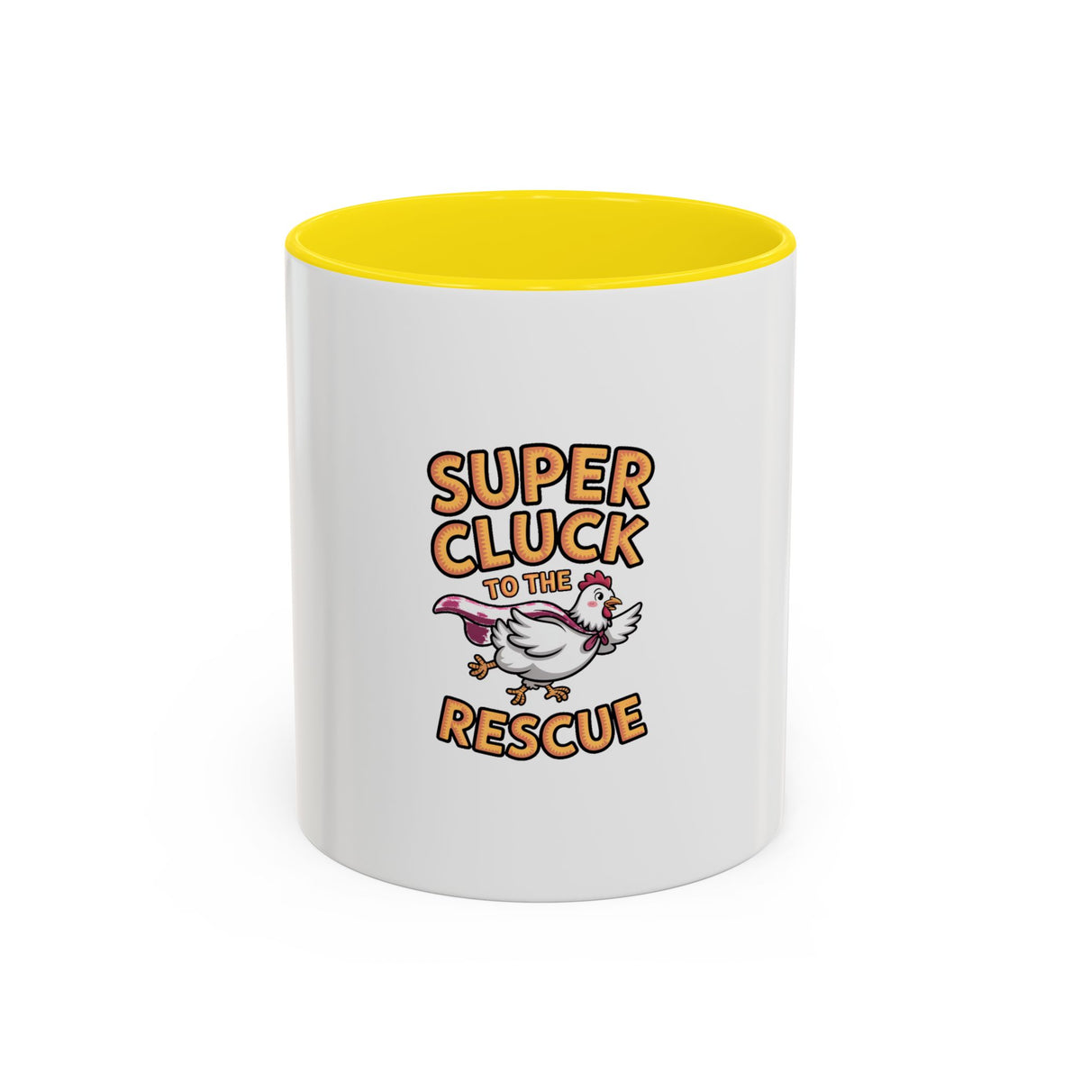 Funny Chicken Superhero Mug, Super Cluck To The Rescue Coffee Mug, Cute Chicken Lover Gift, Farm Animal Mug for Chicken Mom