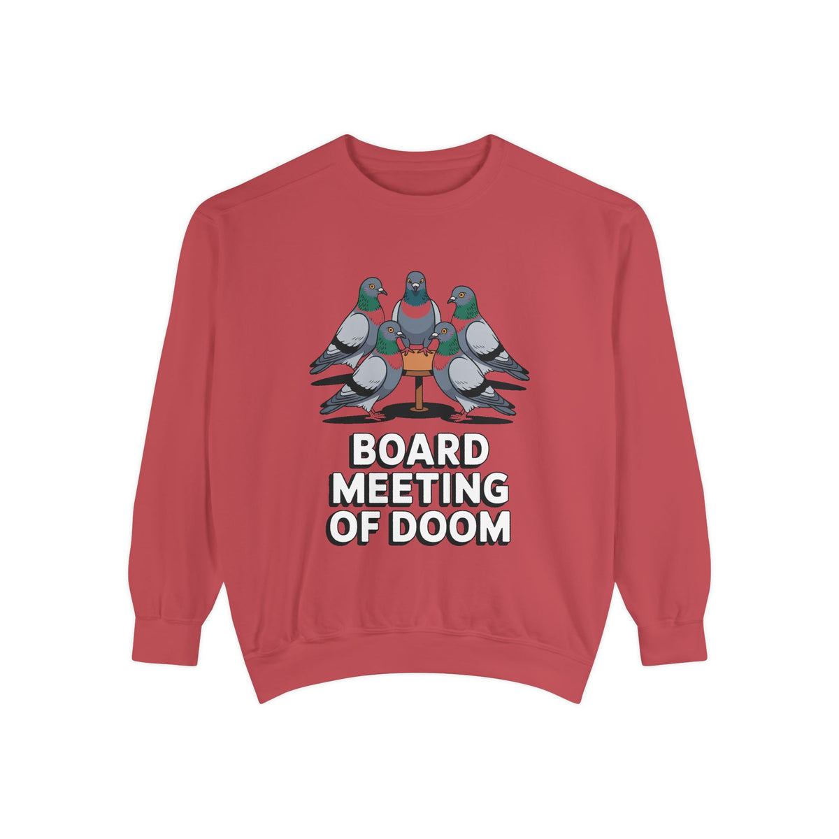 Funny Pigeon Sweatshirt, Board Meeting Of Doom Crewneck, Office Humor Bird Gift, Funny Coworker Sweater