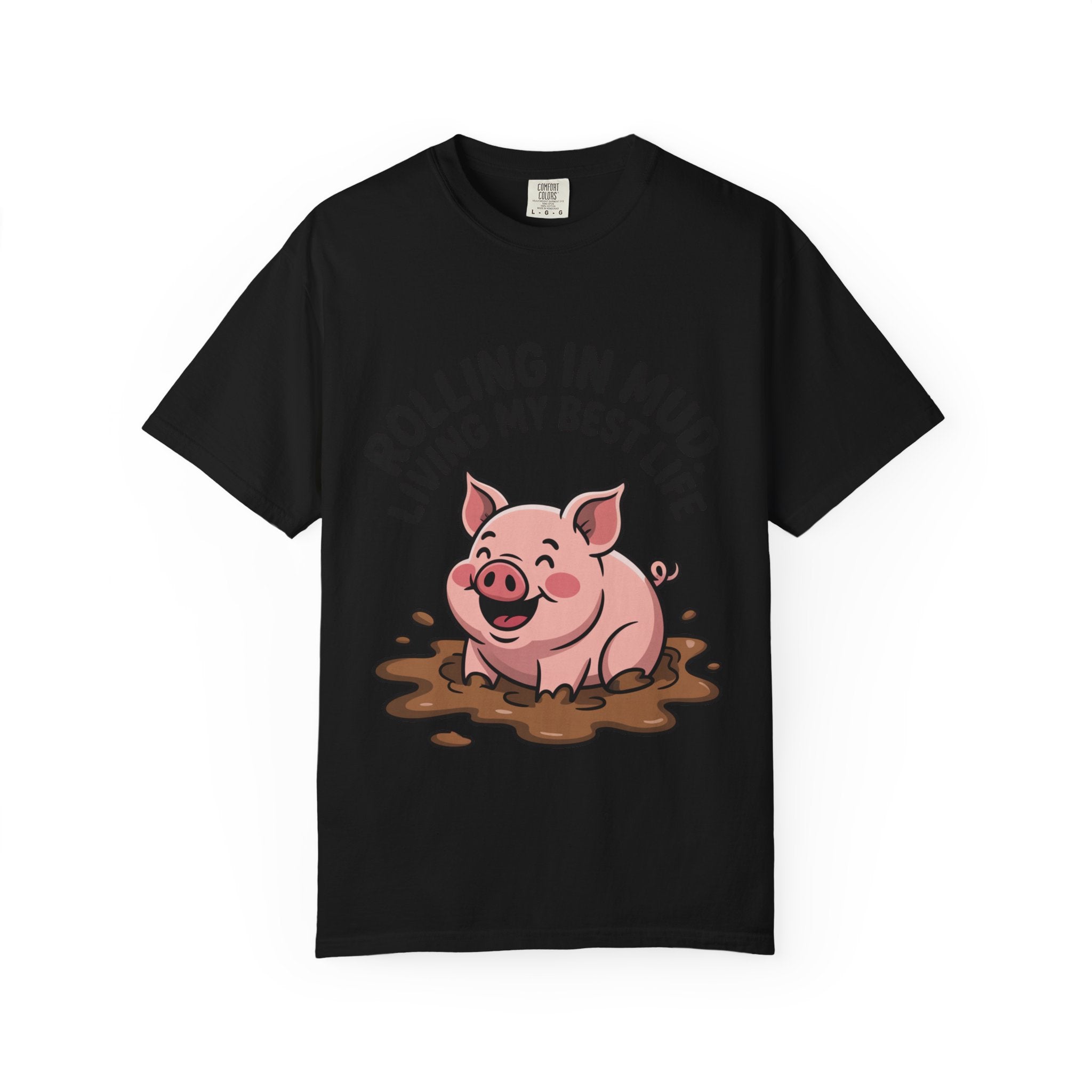 Living My Best Life Pig Shirt, Funny Pig Lover T-Shirt, Rolling In Mud Farm Animal Tee, Cute Pig Graphic Gift