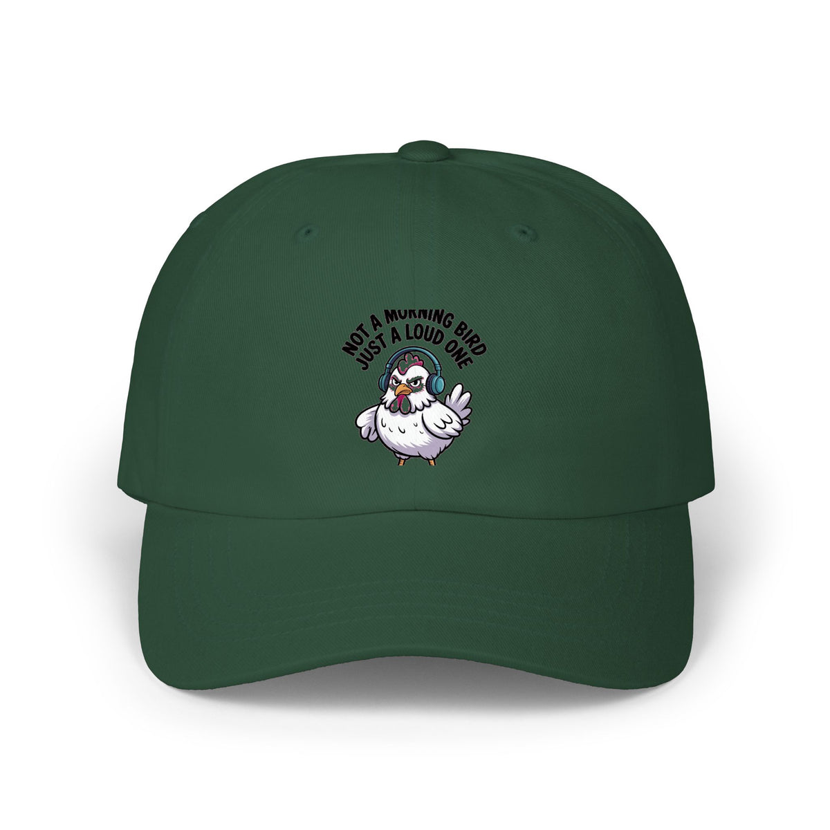 Not A Morning Bird Dad Hat, Funny Chicken Cap, Grumpy Chicken Embroidered Hat, Sarcastic Bird Lover Gift, Not A Morning Person Cap