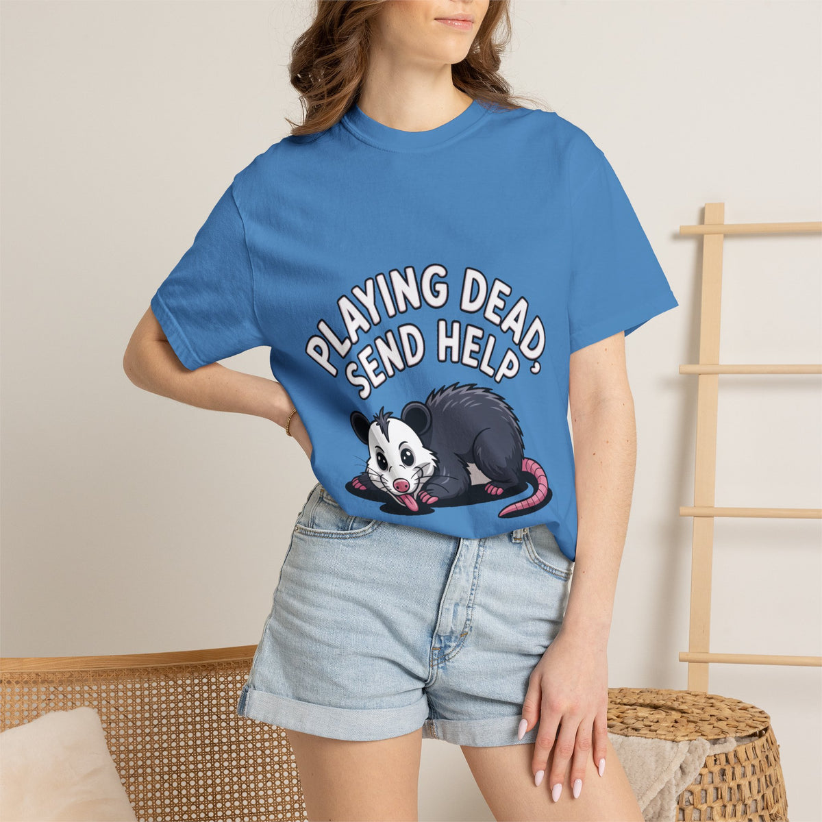 Funny Opossum Shirt, Playing Dead Send Help T-Shirt, Cute Possum Lover Gift, Sarcastic Animal Tee