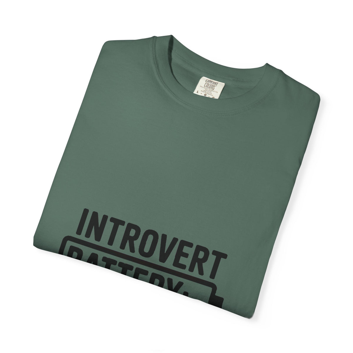 Introvert Battery Low Shirt, Funny Introvert Battery 12% Tee, Social Anxiety Humor T-Shirt, Sarcastic Gift for Introverts