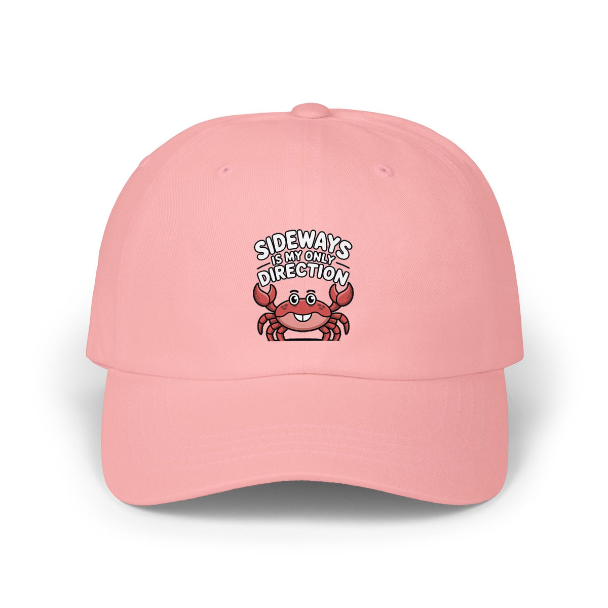 Funny Crab Dad Hat, Sideways Is My Only Direction Cap, Cute Crab Embroidered Hat, Beach Lover Gift, Funny Ocean Animal Cap