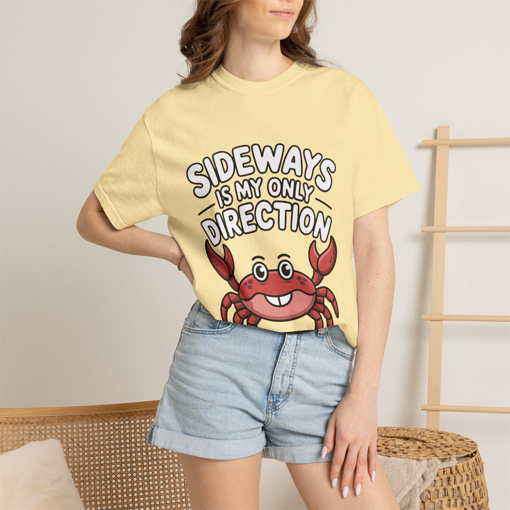 Funny Crab Shirt, Sideways Is My Only Direction T-Shirt, Cute Beach Crab Tee, Funny Ocean Animal Gift
