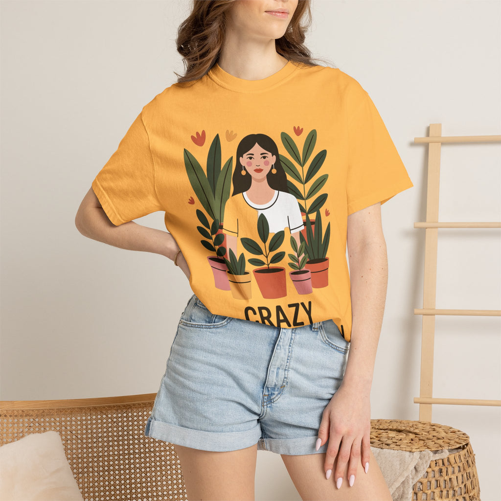 Crazy Plant Lady Shirt, Cute Plant Lover T-Shirt, Botanical Illustration Tee, Funny Gardener Gift, Plant Mom Shirt for Women