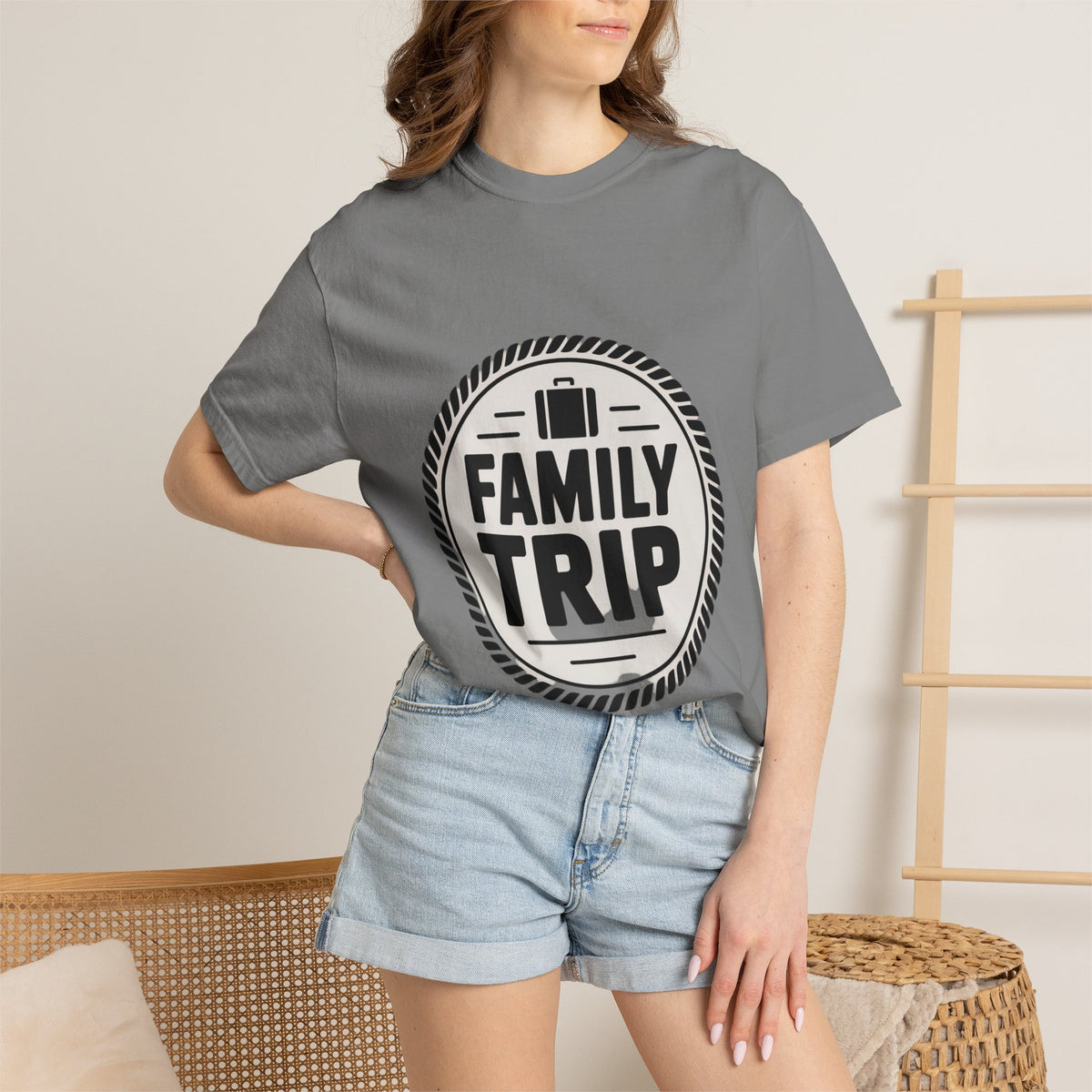 Coin Badge Family Trip T-Shirt