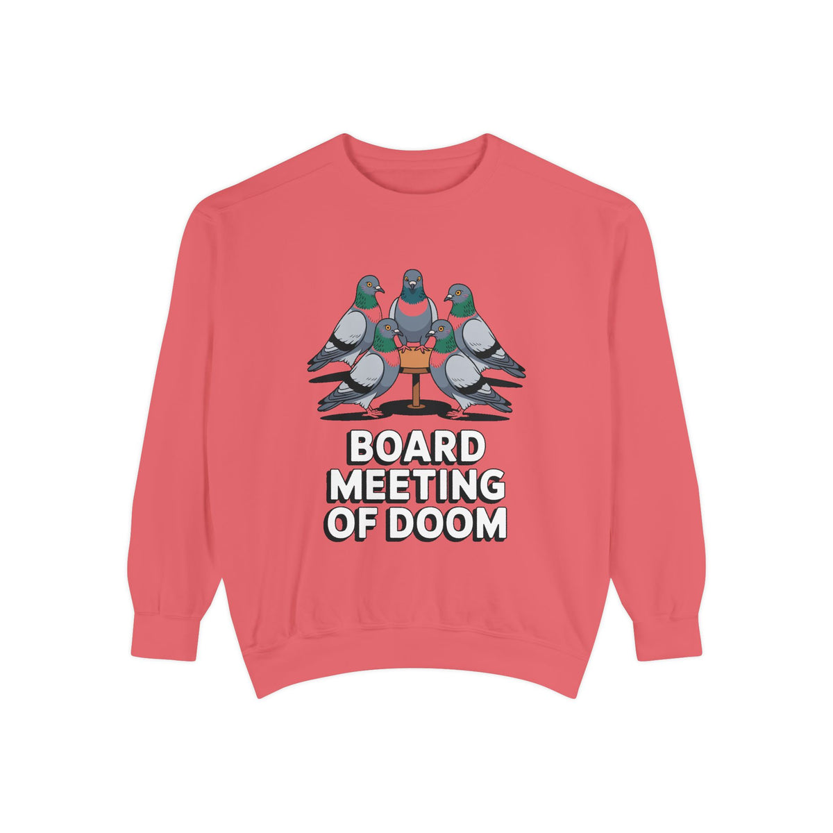 Funny Pigeon Sweatshirt, Board Meeting Of Doom Crewneck, Office Humor Bird Gift, Funny Coworker Sweater