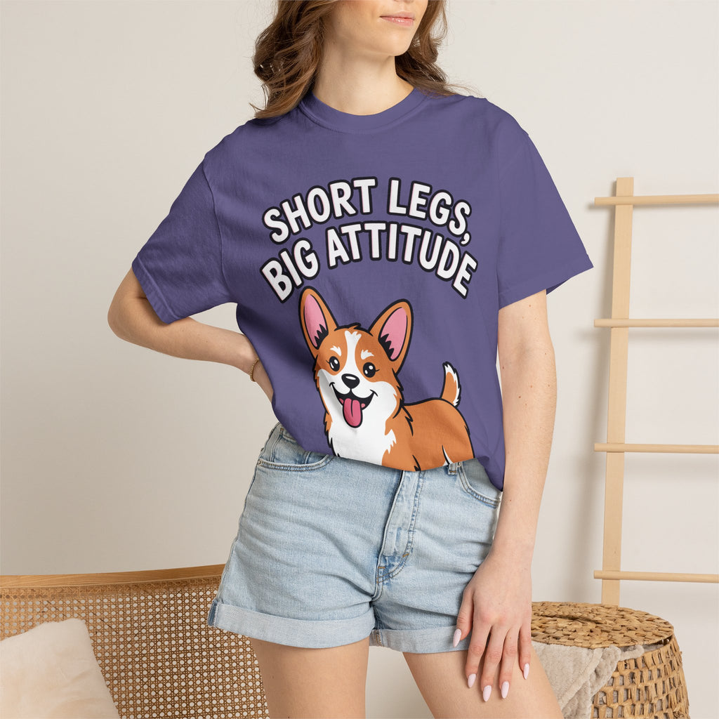 Short Legs Big Attitude Corgi Shirt, Funny Corgi T-Shirt, Cute Dog Lover Gift, Corgi Mom Dad Tee, Sassy Dog Graphic Shirt