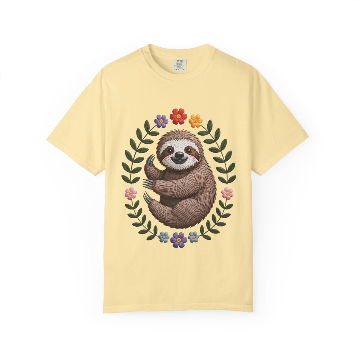 Floral Sloth T-Shirt