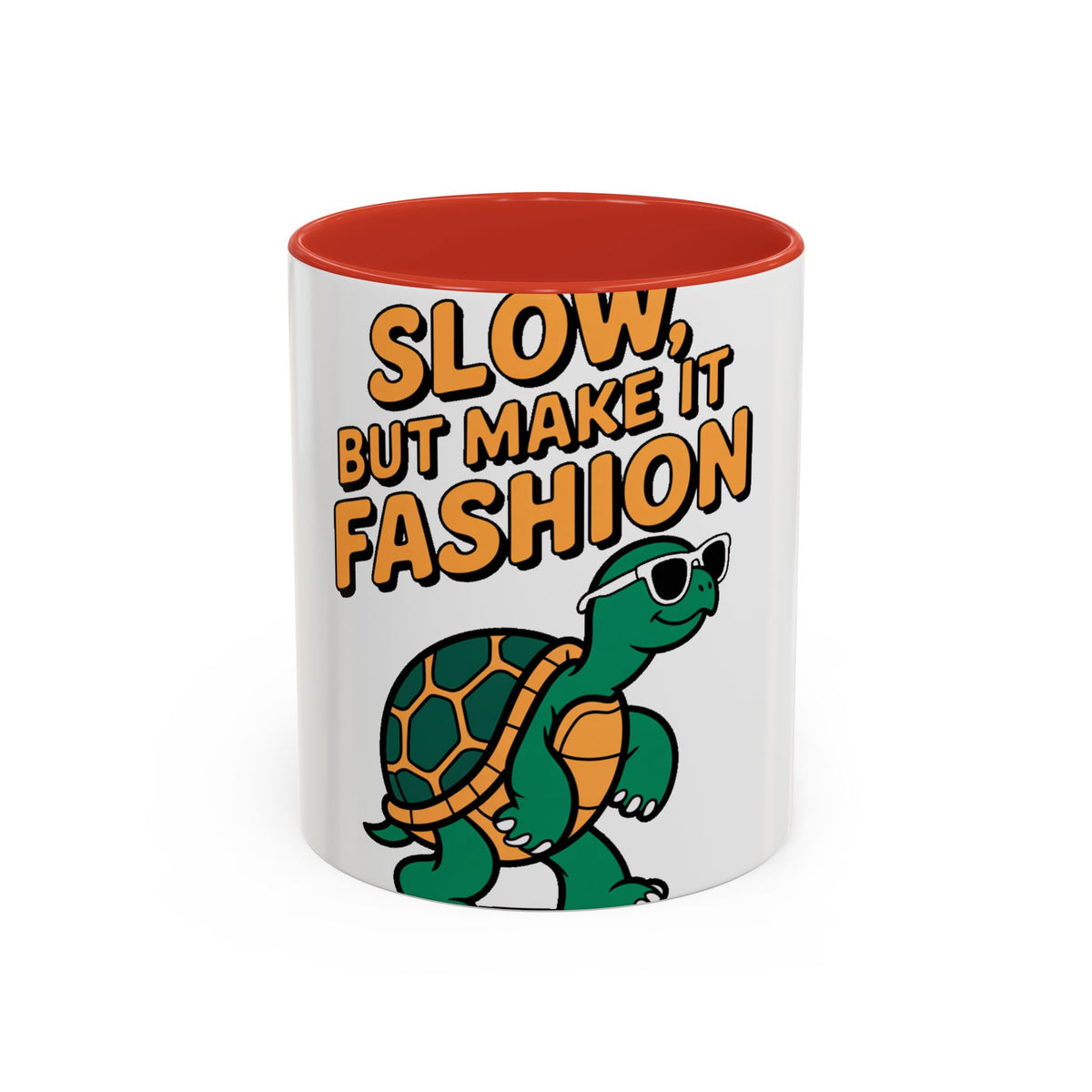Slow But Fashion Turtle Mug, Funny Sunglasses Turtle Coffee Cup, Cute Turtle Lover Gift, Sassy Animal Mug for Coffee Tea Lovers