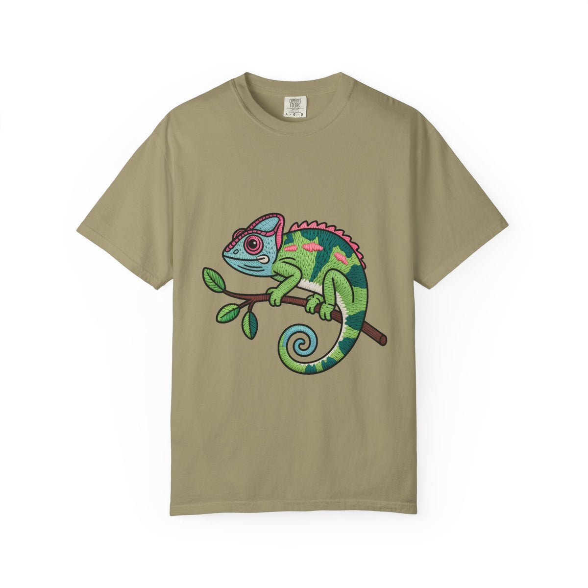 Cute Chameleon Shirt, Chameleon On A Branch T-Shirt, Cartoon Reptile Lover Gift, Funny Chameleon Tee