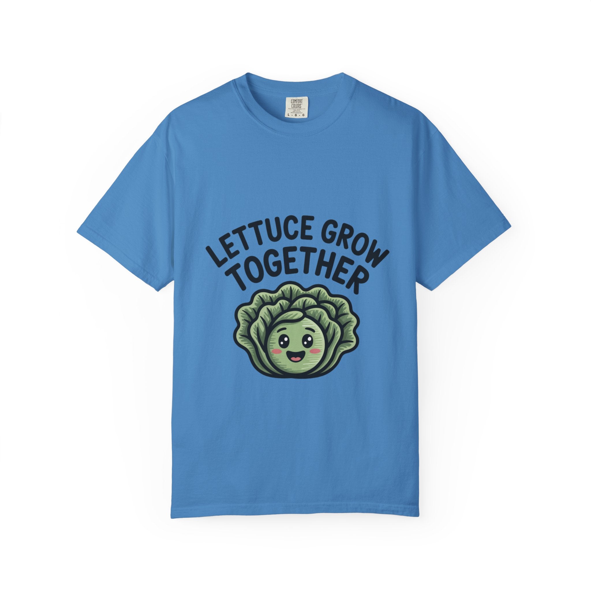 Lettuce Grow Together Shirt, Funny Vegetable Pun T-Shirt, Cute Cartoon Lettuce Tee, Gardener Gift, Plant Lover Shirt