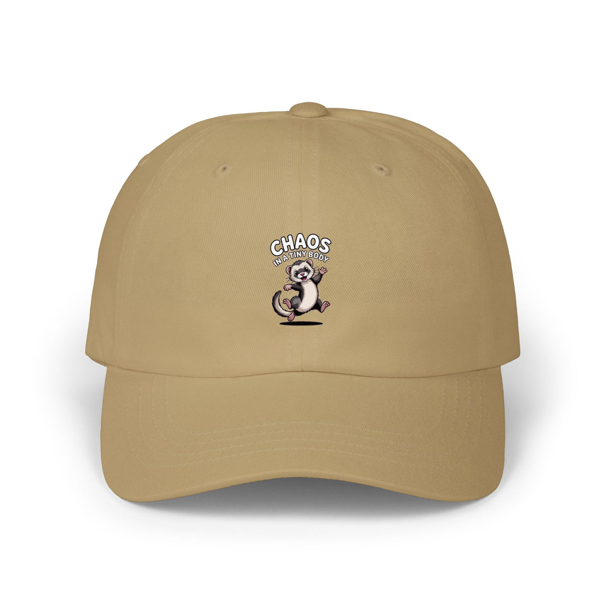 Funny Ferret Dad Hat, Chaos In A Tiny Body Cap, Cute Ferret Lover Gift, Embroidered Ferret Baseball Cap, Funny Pet Owner Hat