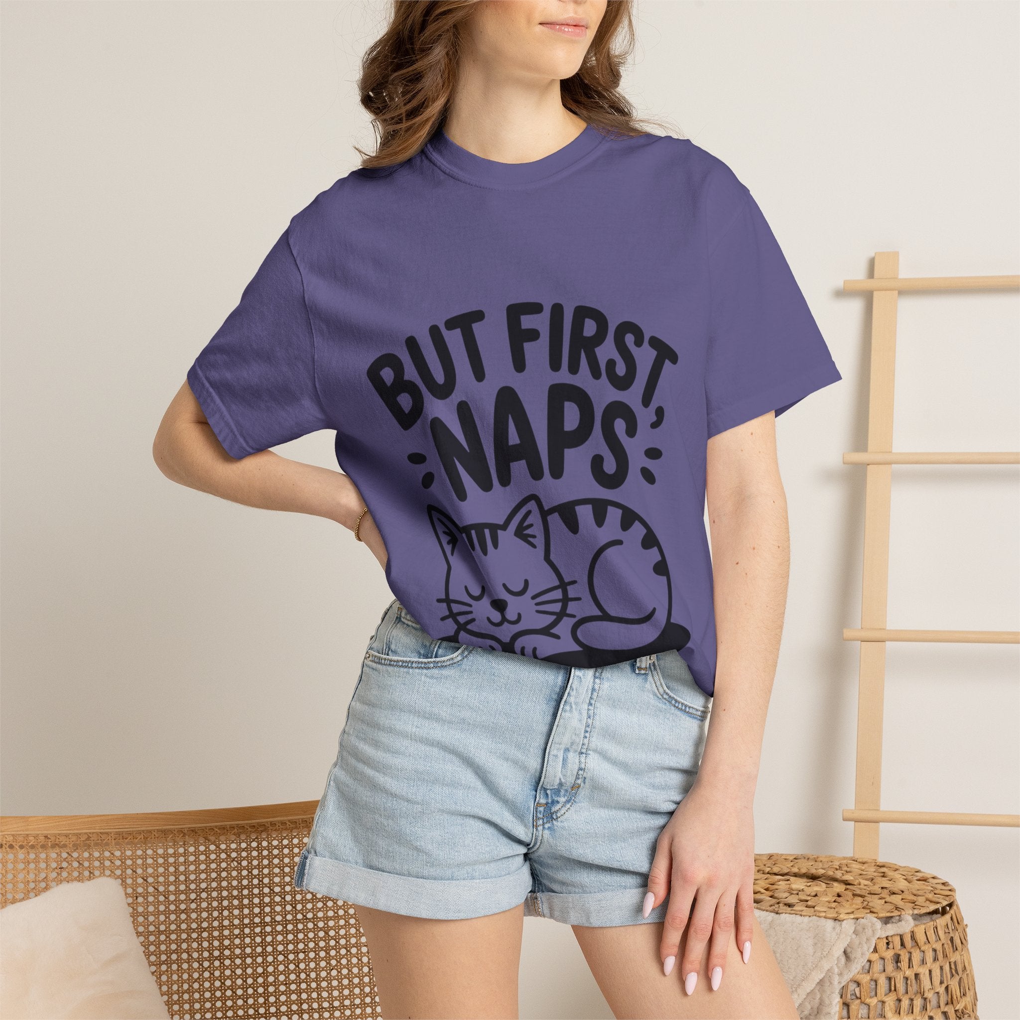 But First Naps Cat Shirt, Funny Sleepy Cat T-Shirt, Cute Napping Kitten Tee, Cat Lover Gift, Nap Lover Shirt